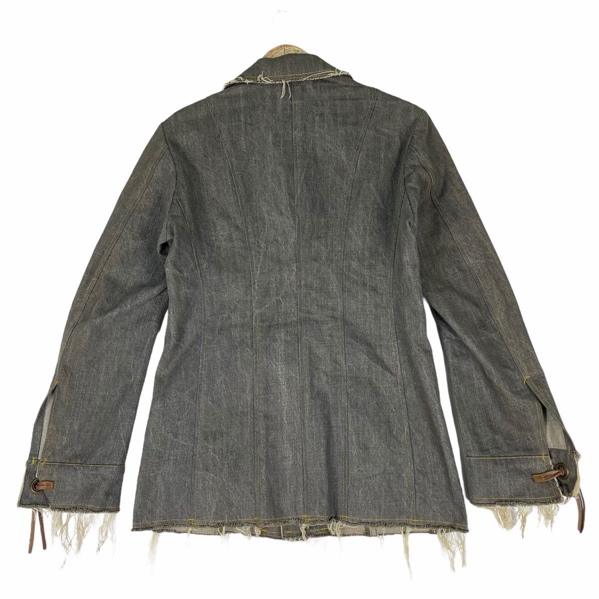 Genetic Manipulation Shinichiro Kuriya 🌟GENETIC MANIPULATION Button Leather Robe Denim Jacket Size US S / EU 44-46 / 1 - 7 Thumbnail