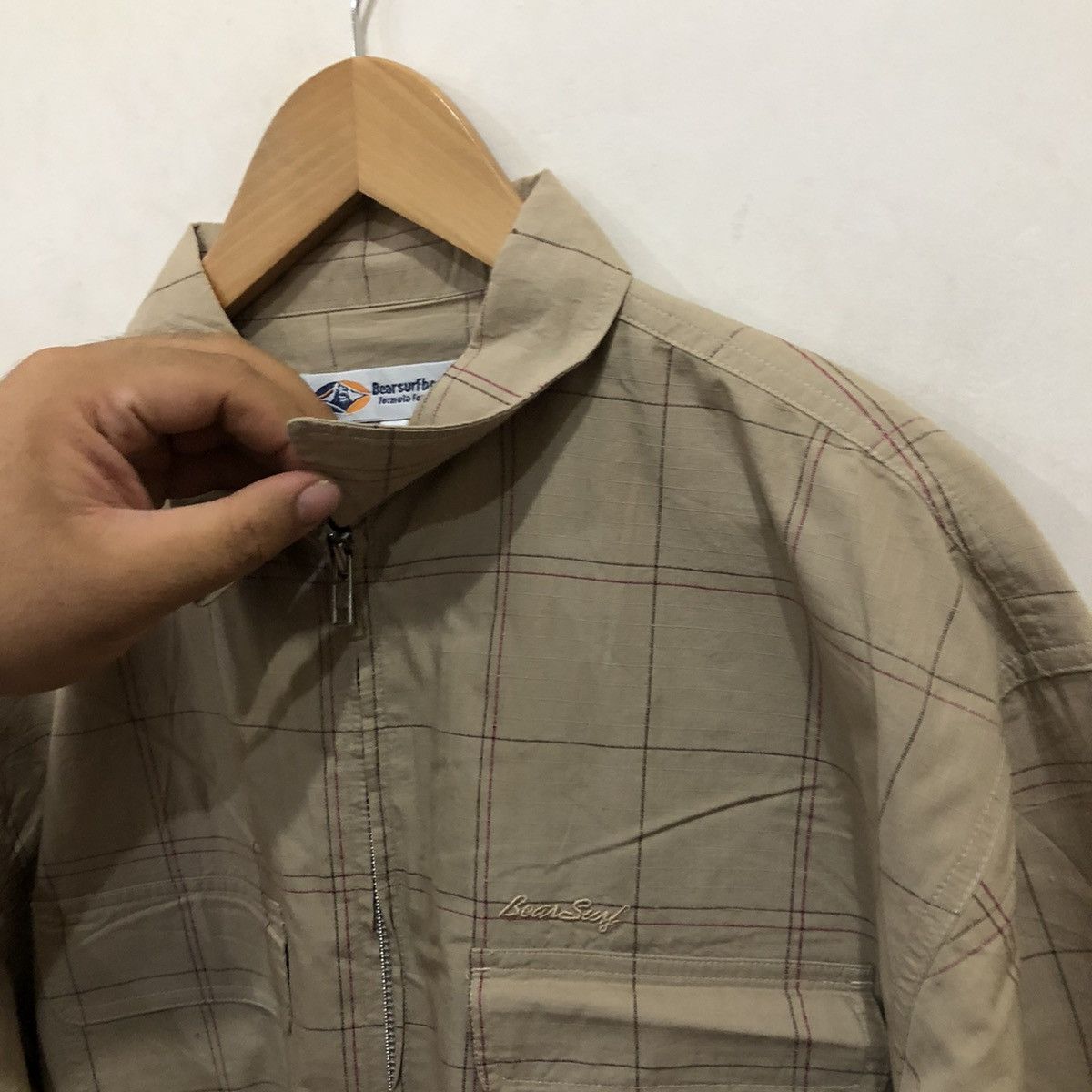 Japanese Brand Tartan Design Double Pocket Full Zipper Bear Surf Boards Size US L / EU 52-54 / 3 - 5 Thumbnail