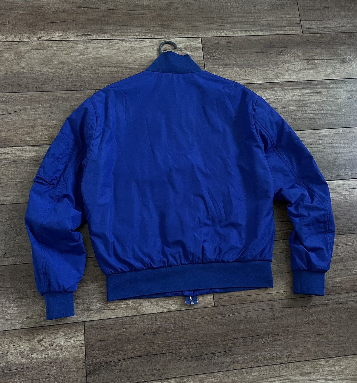 Alexander McQueen Alexander McQueen Blue Nylon MA-1 Insulated Bomber Jacket Size US M / EU 48-50 / 2 - 2 Thumbnail