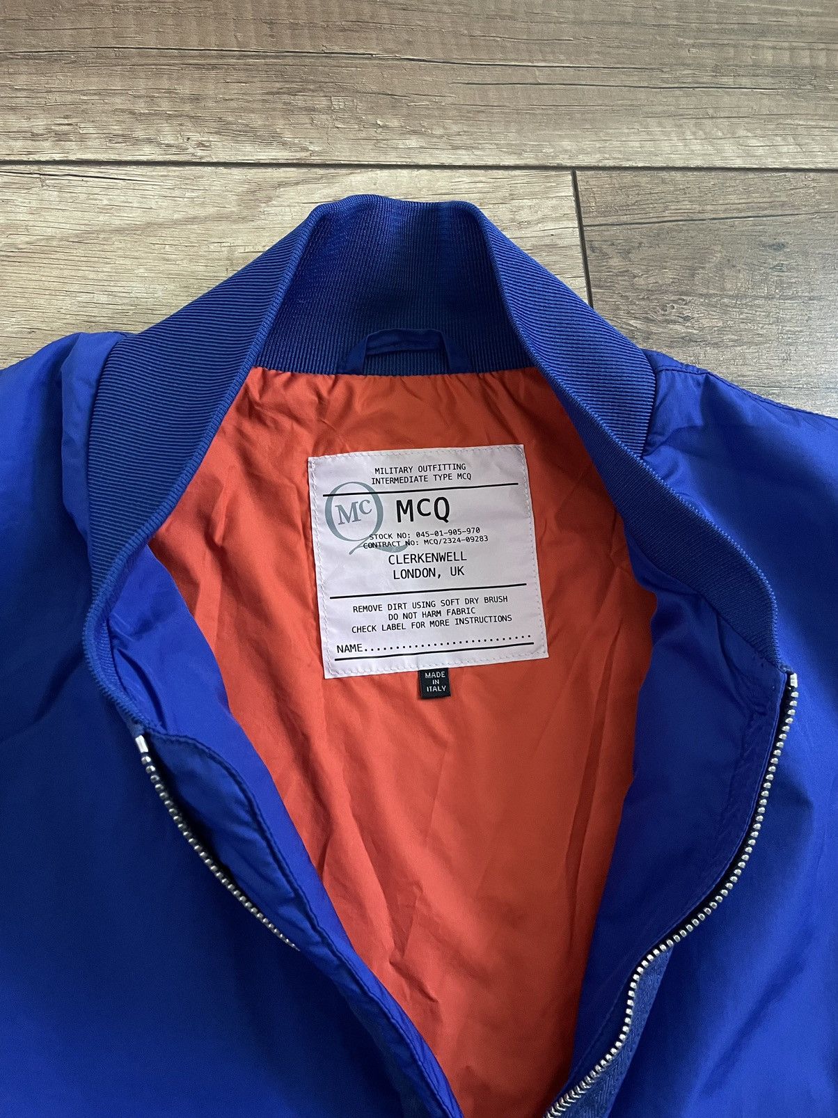 Alexander McQueen Alexander McQueen Blue Nylon MA-1 Insulated Bomber Jacket Size US M / EU 48-50 / 2 - 5 Thumbnail