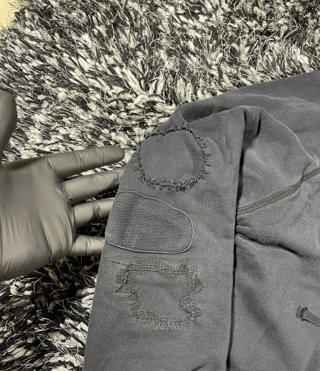 Greg Lauren Greg Lauren Original New Black Dest Royed Zip Front Hoodie Size US S / EU 44-46 / 1 - 3 Thumbnail