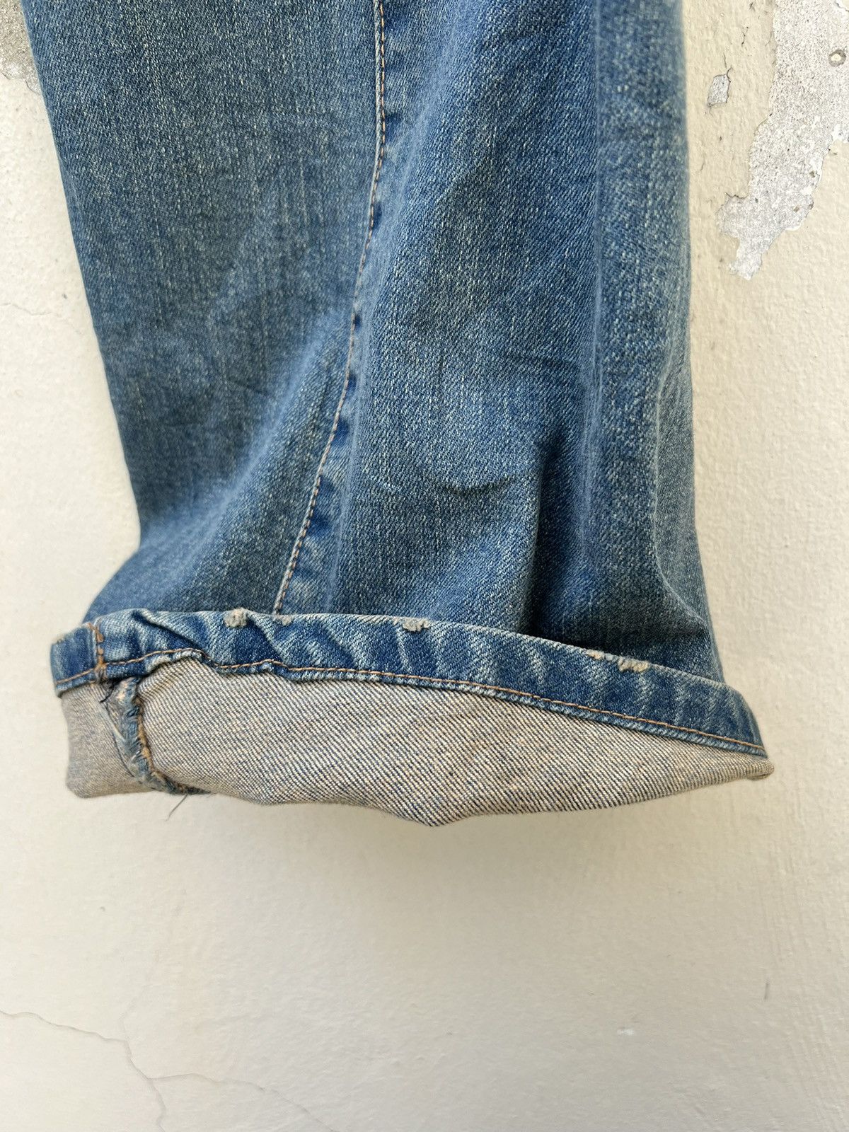 Tete Homme Vintage TETE HOMME Japan Sun Fade Mud Denim Flare Jeans Size US 32 / EU 48 - 14 Thumbnail