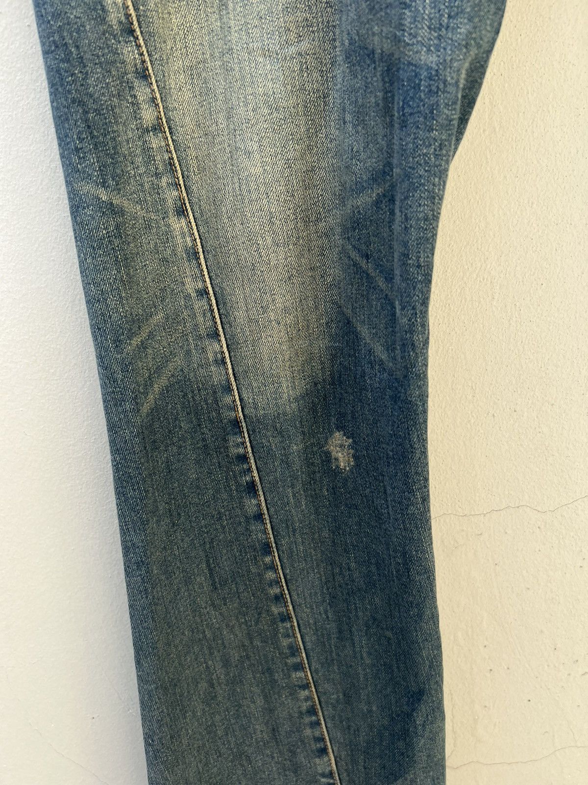 Tete Homme Vintage TETE HOMME Japan Sun Fade Mud Denim Flare Jeans Size US 32 / EU 48 - 9 Thumbnail