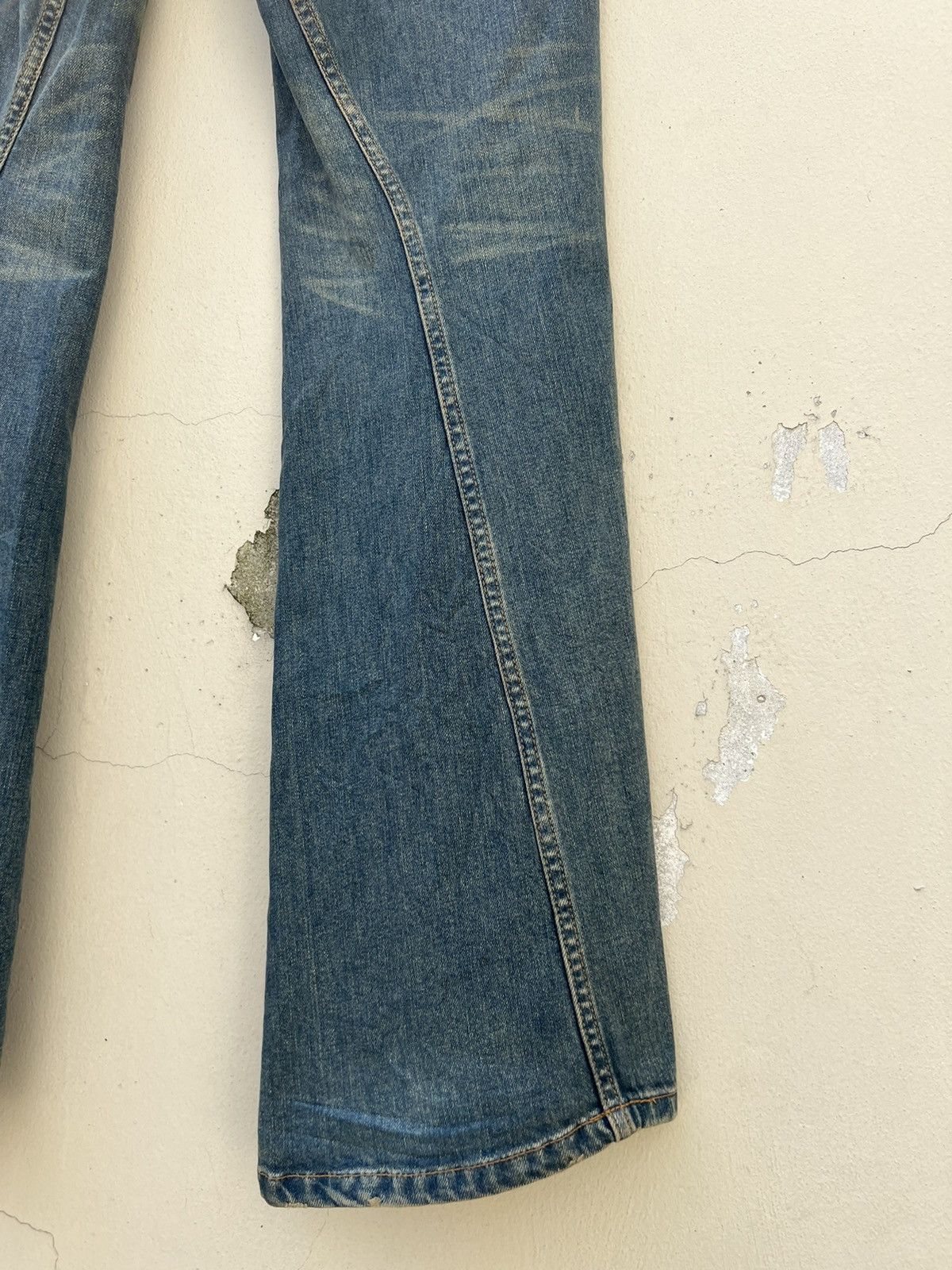 Tete Homme Vintage TETE HOMME Japan Sun Fade Mud Denim Flare Jeans Size US 32 / EU 48 - 21 Thumbnail