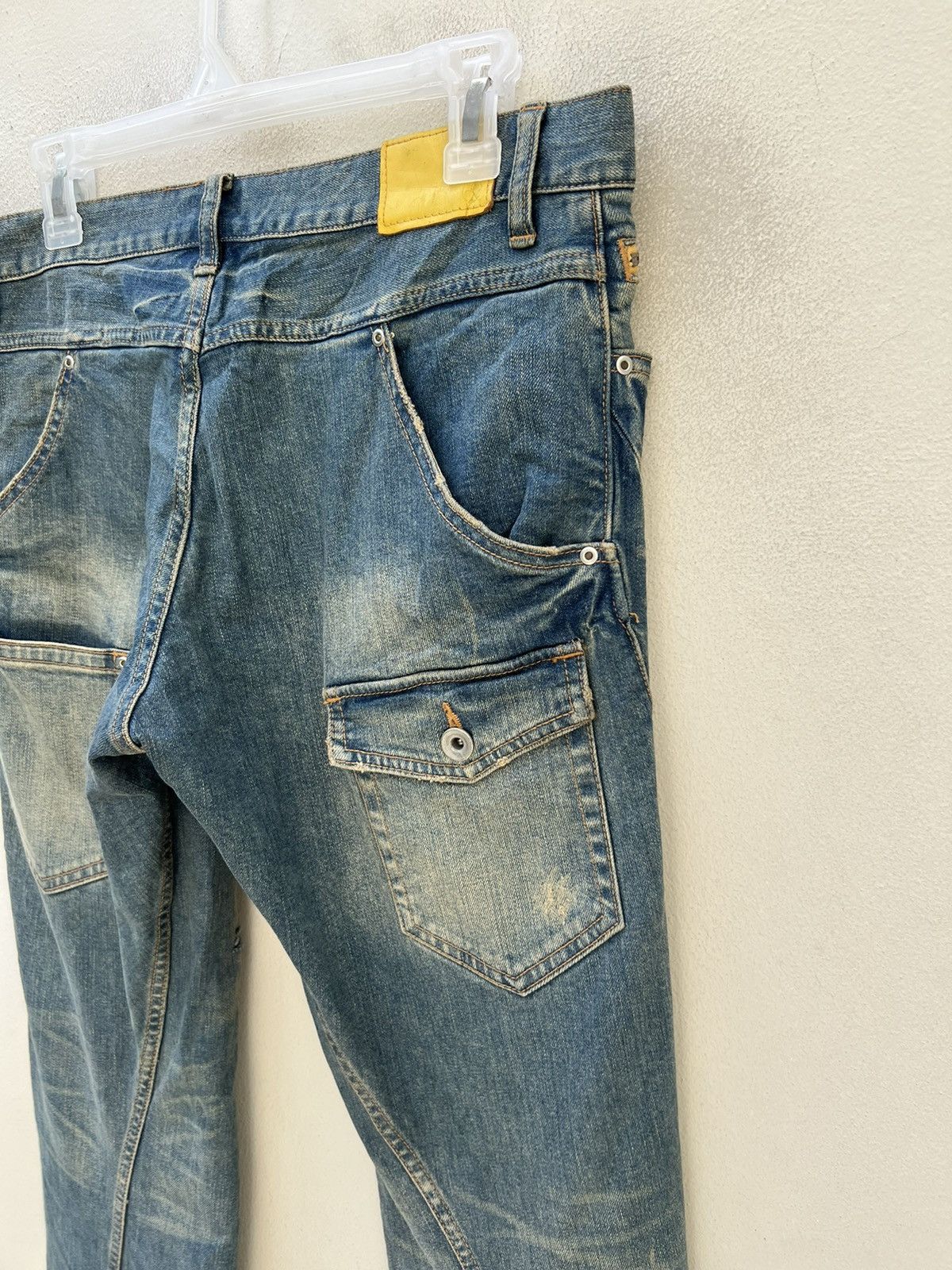 Tete Homme Vintage TETE HOMME Japan Sun Fade Mud Denim Flare Jeans Size US 32 / EU 48 - 20 Thumbnail