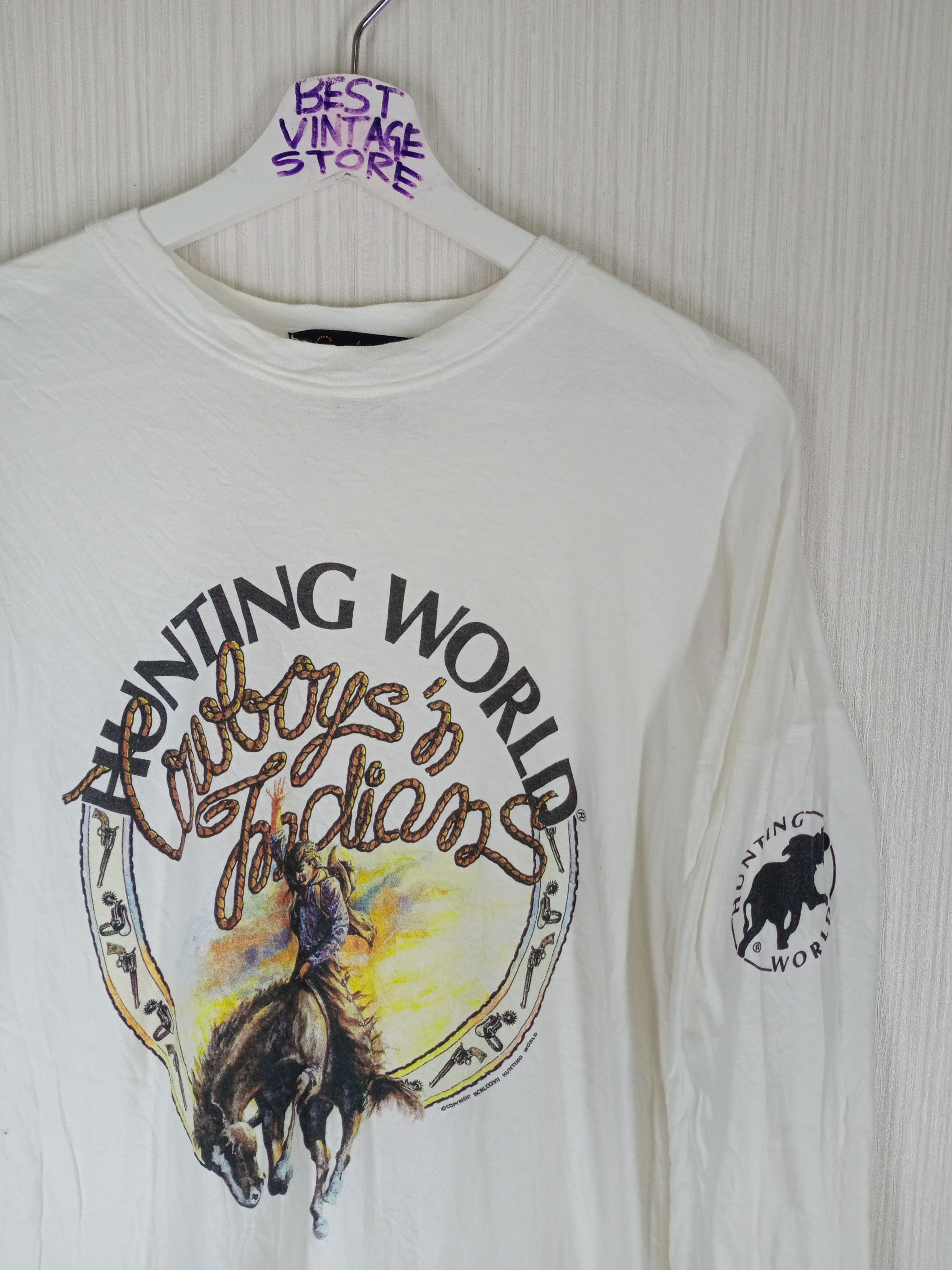 Other Hunting World With Cowboys'n Indians T-Shirt🐘 Size US L / EU 52-54 / 3 - 6 Thumbnail