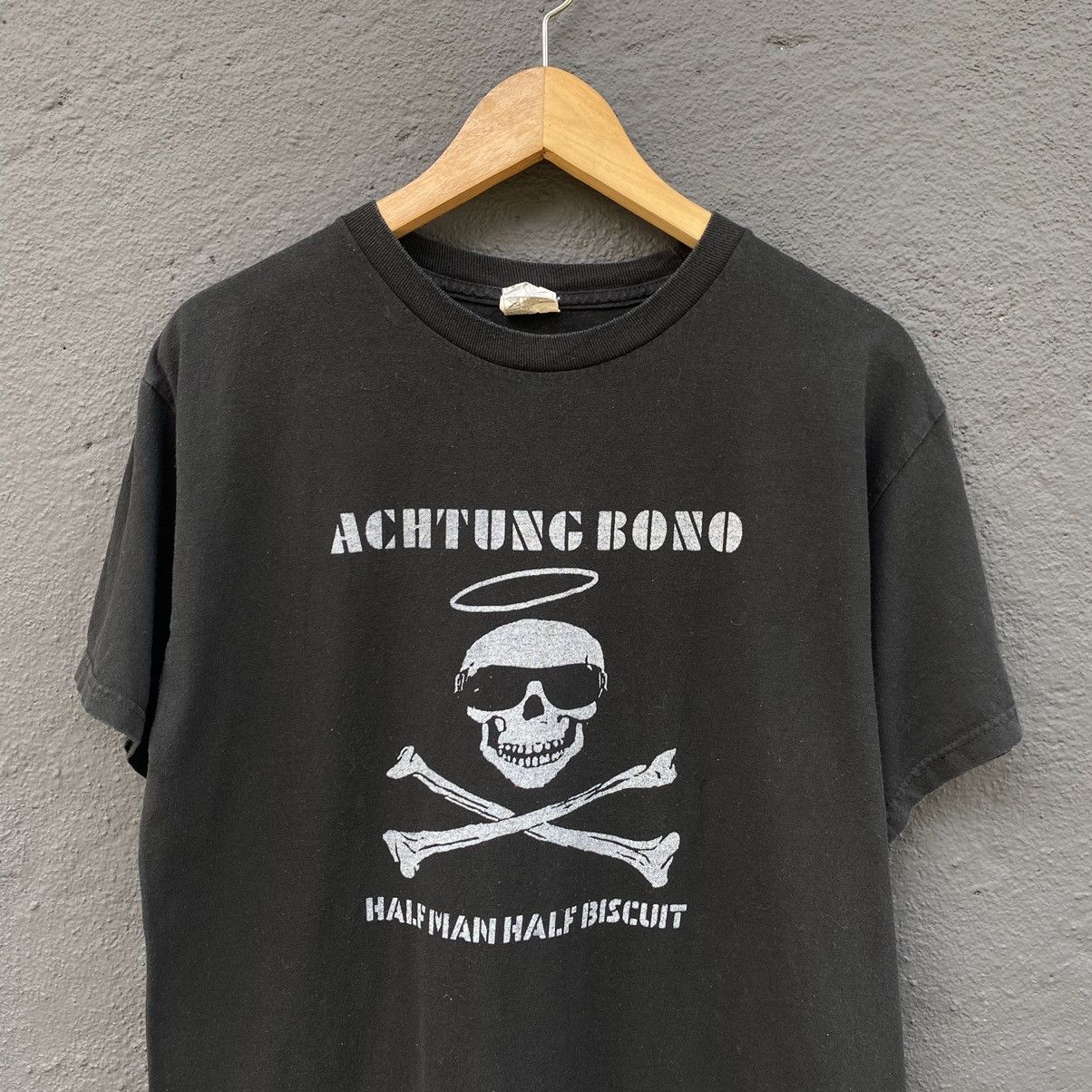 Band Tees Vintage Faded Half Man Half Biscuit Achtung Bono Album Band Size US M / EU 48-50 / 2 - 2 Thumbnail