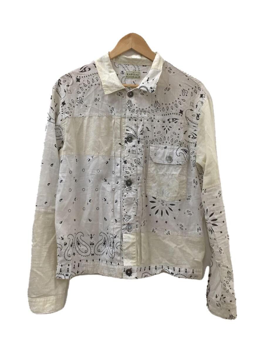 image of Kapital Paisley Bandana Patchwork Light Jacket in White, Men's (Size XL)