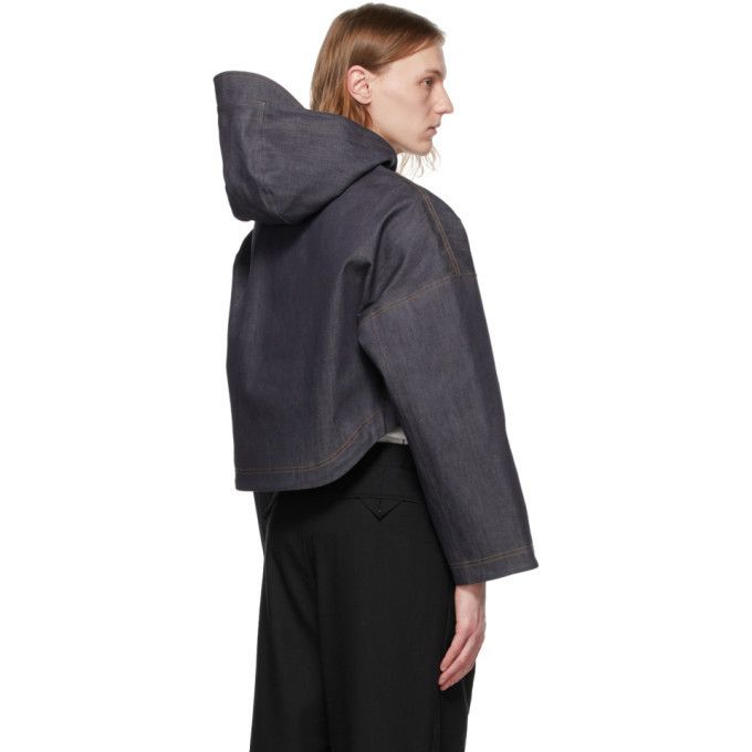 image of Sasquatchfabrix Indigo Denim Three Layer Bolero Jacket in Blue, Men's (Size Medium)
