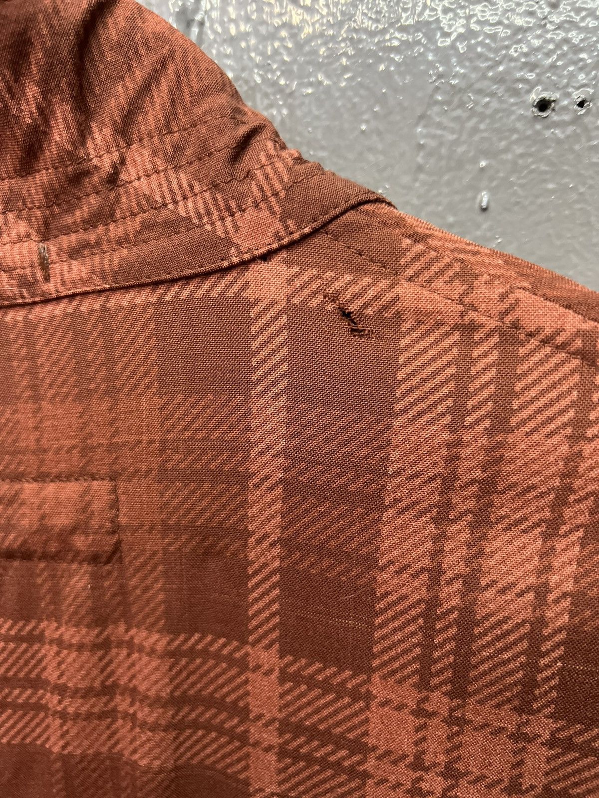 Comme des Garcons COMME des GARÇONS HOMME AD2001 PLAID BURGUNDY JACKET Size US S / EU 44-46 / 1 - 5 Thumbnail