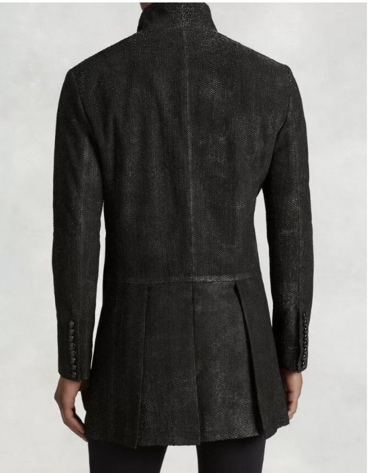 John Varvatos Scored leather cutaway coat. 50 Size US M / EU 48-50 / 2 - 3 Thumbnail