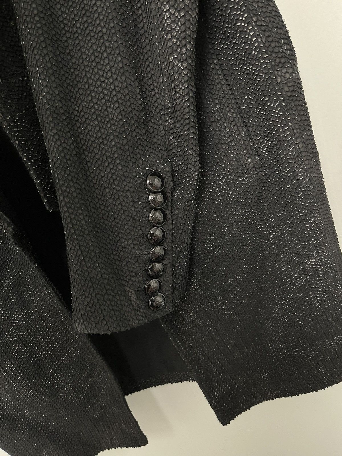 John Varvatos Scored leather cutaway coat. 50 Size US M / EU 48-50 / 2 - 17 Thumbnail