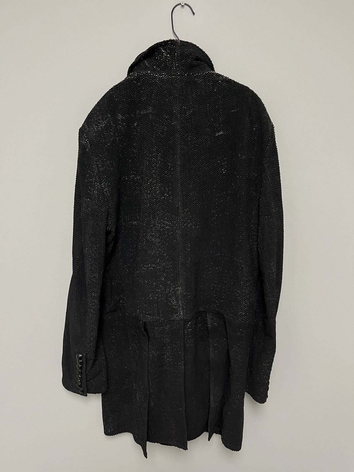 John Varvatos Scored leather cutaway coat. 50 Size US M / EU 48-50 / 2 - 13 Thumbnail