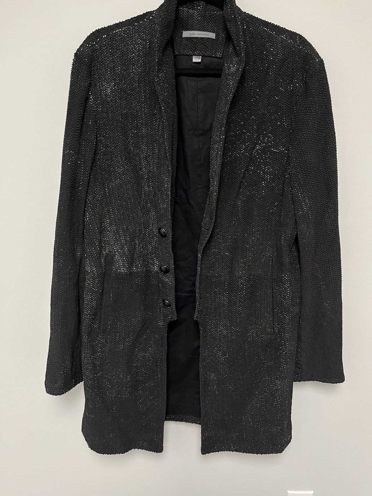 John Varvatos Scored leather cutaway coat. 50 Size US M / EU 48-50 / 2 - 15 Thumbnail