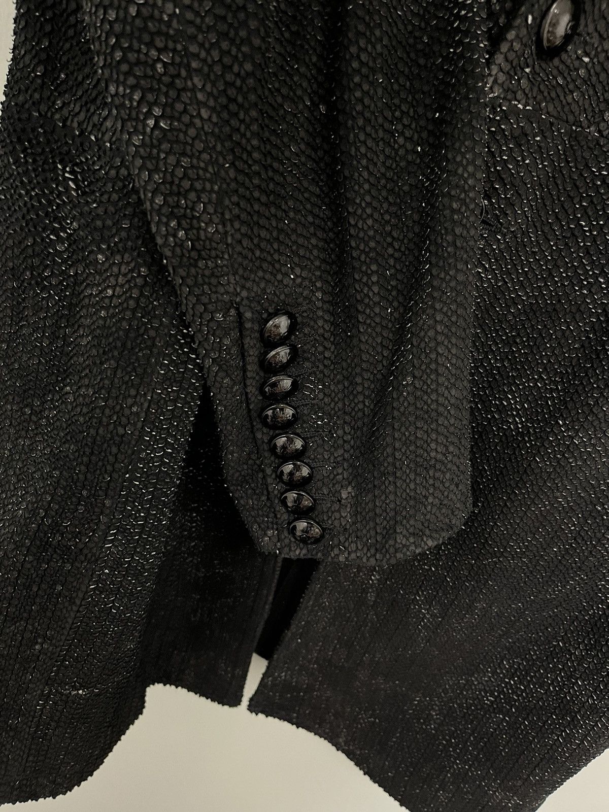 John Varvatos Scored leather cutaway coat. 50 Size US M / EU 48-50 / 2 - 12 Thumbnail