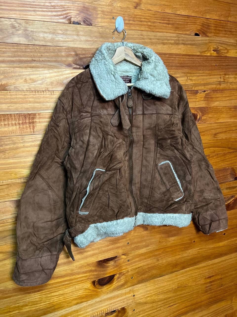 Leather VINTAGE CREATION CUBE SHEARLING SUEDE LEATHER JACKET Size US L / EU 52-54 / 3 - 2 Thumbnail