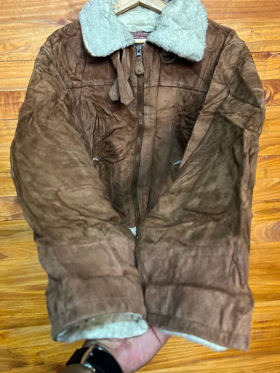 Leather VINTAGE CREATION CUBE SHEARLING SUEDE LEATHER JACKET Size US L / EU 52-54 / 3 - 8 Thumbnail