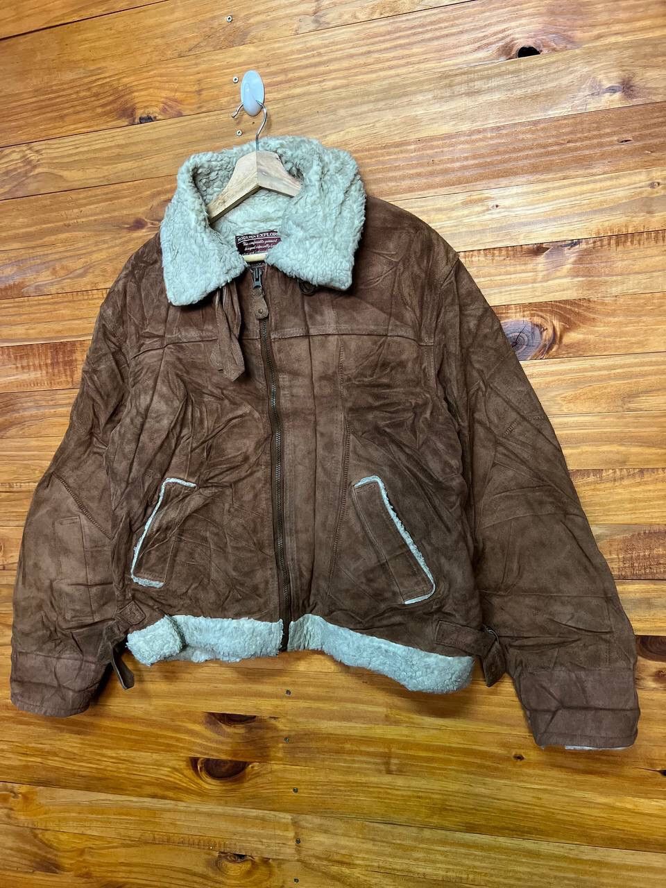 Leather VINTAGE CREATION CUBE SHEARLING SUEDE LEATHER JACKET Size US L / EU 52-54 / 3 - 3 Thumbnail