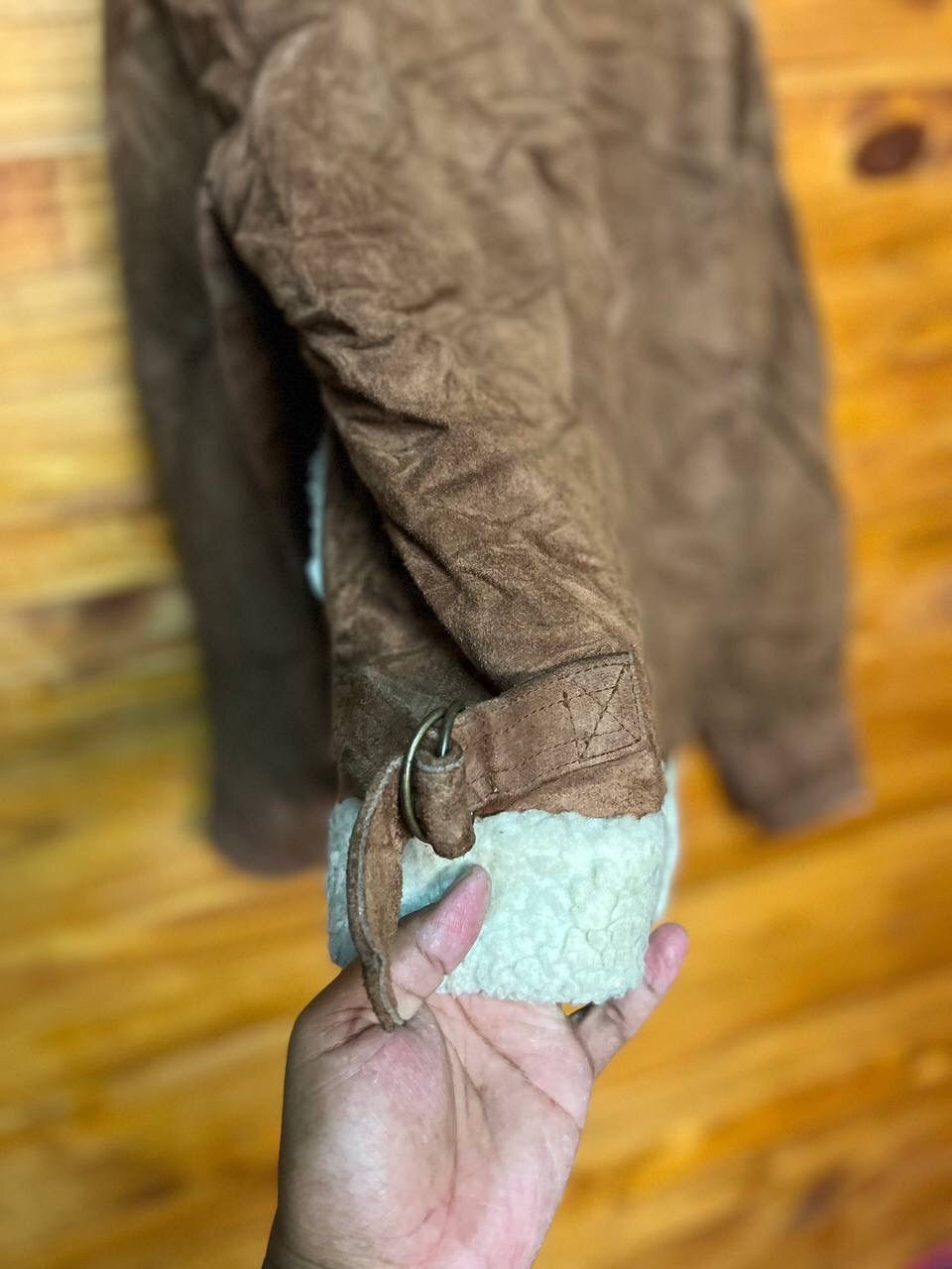 Leather VINTAGE CREATION CUBE SHEARLING SUEDE LEATHER JACKET Size US L / EU 52-54 / 3 - 13 Thumbnail