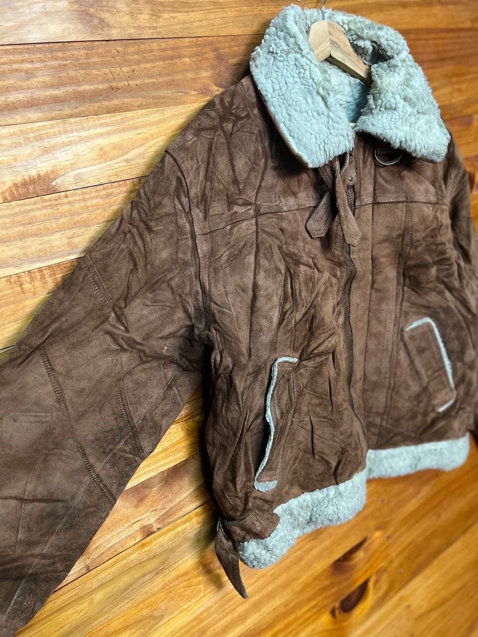 Leather VINTAGE CREATION CUBE SHEARLING SUEDE LEATHER JACKET Size US L / EU 52-54 / 3 - 5 Thumbnail