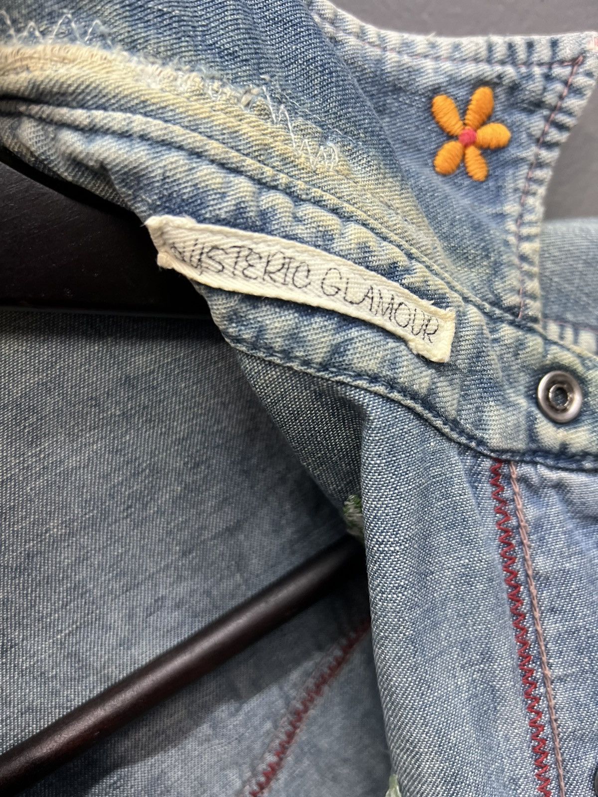 Hysteric Glamour × Vintage VINTAGE 🔥HYSTERIC GLAMOUR PEARL SNAP BUTTON DENIM SHIRT Size M / US 6-8 / IT 42-44 - 9 Thumbnail