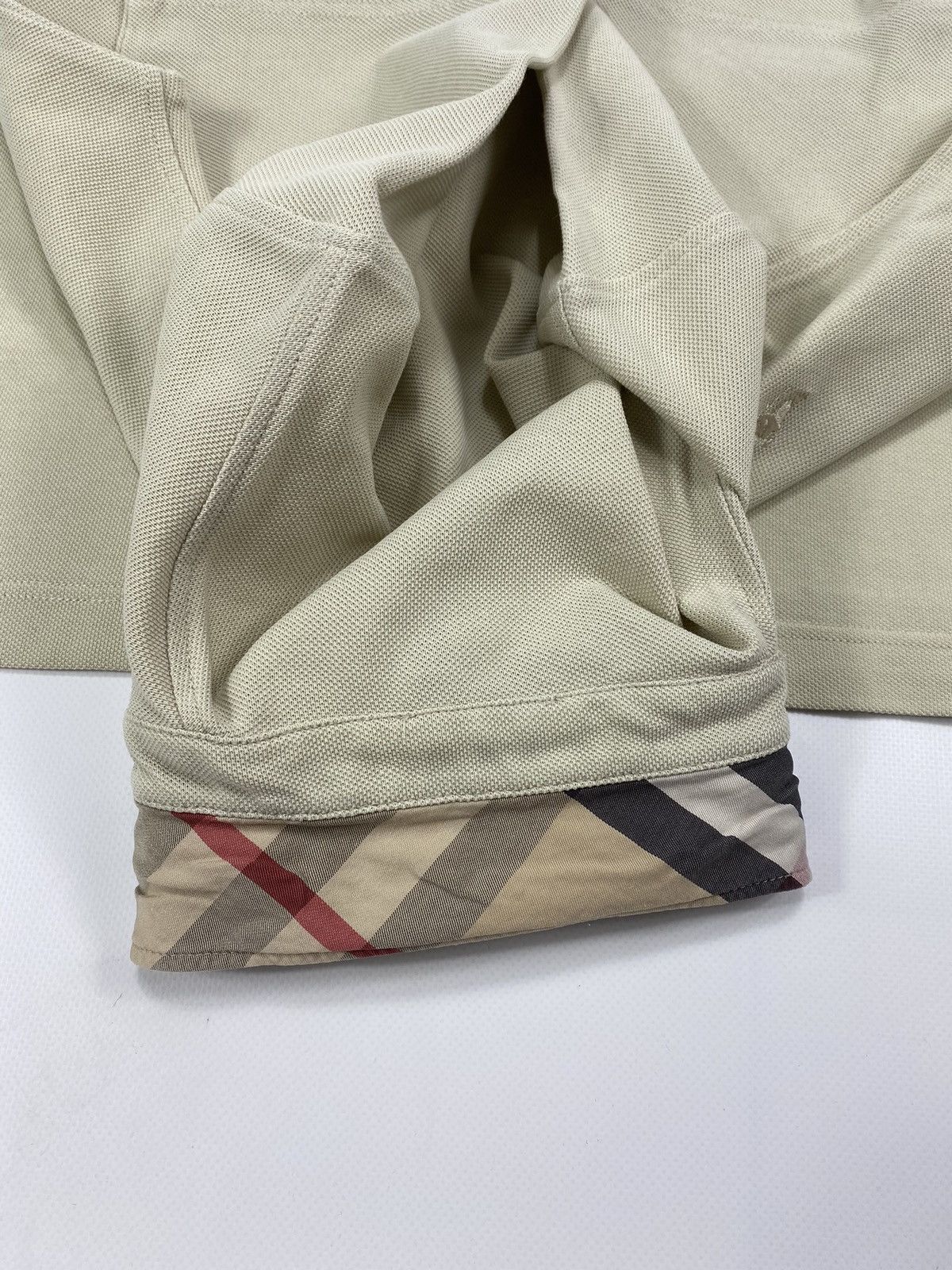 Burberry × Burberry Prorsum LASTDROP🔥Burberry Nova Check Beige Tartan Collar Polo Shirt Size US XS / EU 42 / 0 - 6 Thumbnail