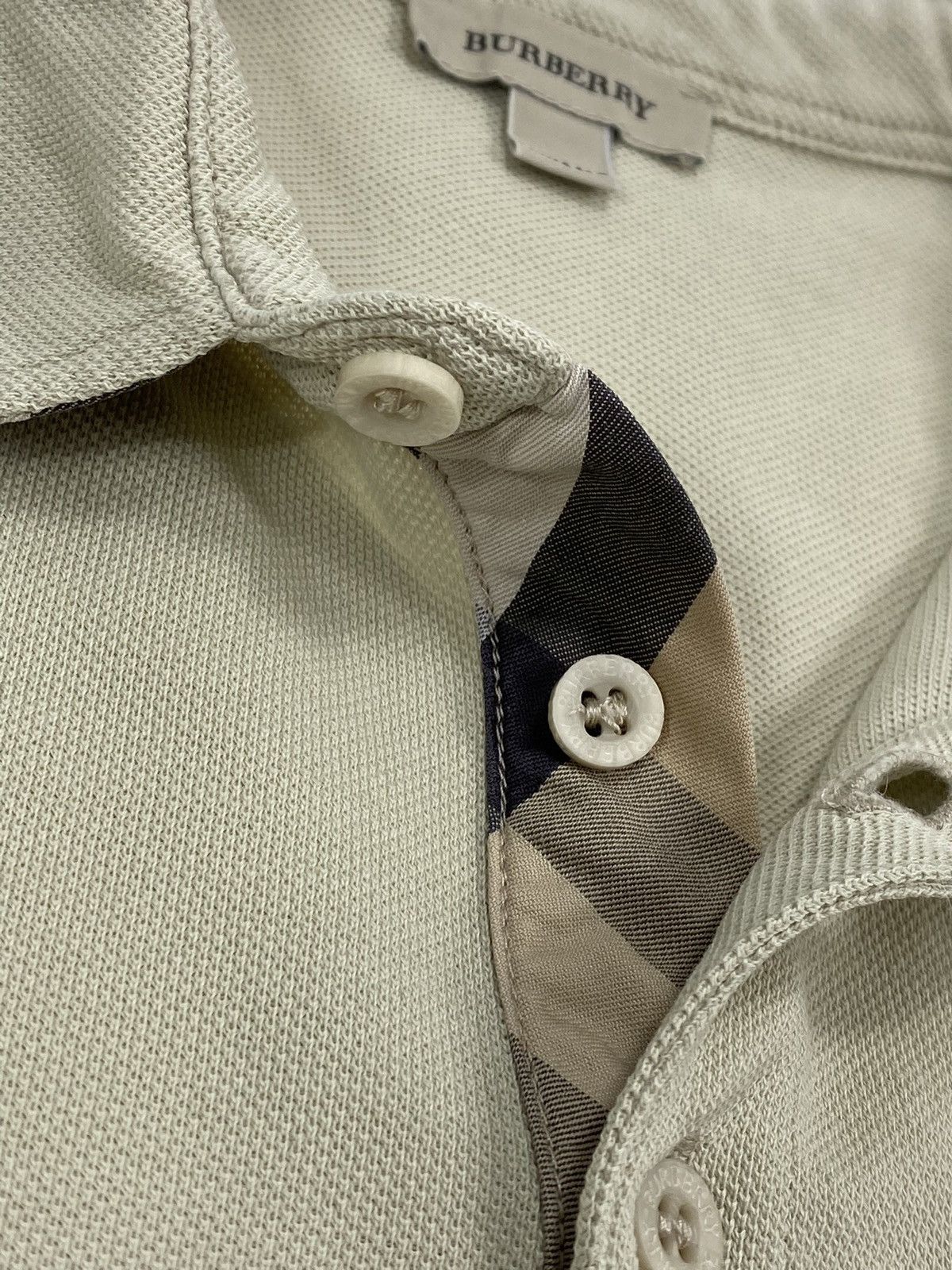 Burberry × Burberry Prorsum LASTDROP🔥Burberry Nova Check Beige Tartan Collar Polo Shirt Size US XS / EU 42 / 0 - 9 Thumbnail