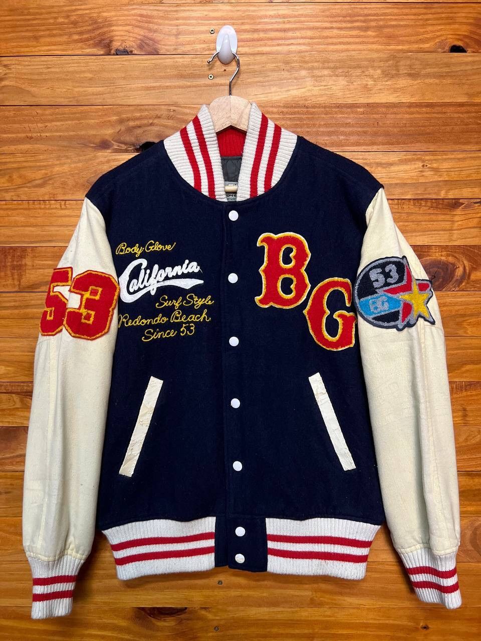 Body Glove BODY GLOVE WOOL VARSITY JACKET Size US M / EU 48-50 / 2 - 1 Thumbnail