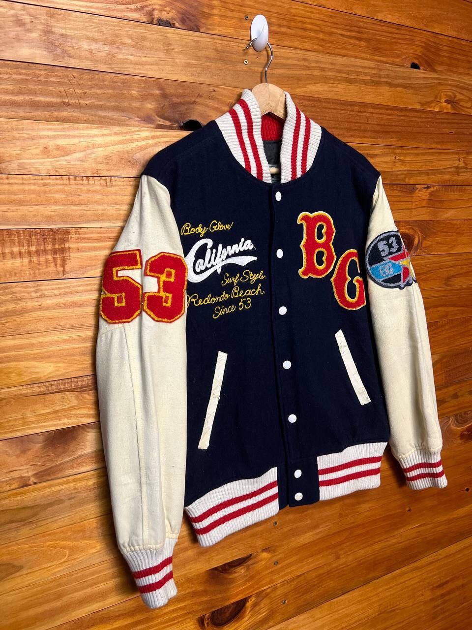 Body Glove BODY GLOVE WOOL VARSITY JACKET Size US M / EU 48-50 / 2 - 2 Thumbnail