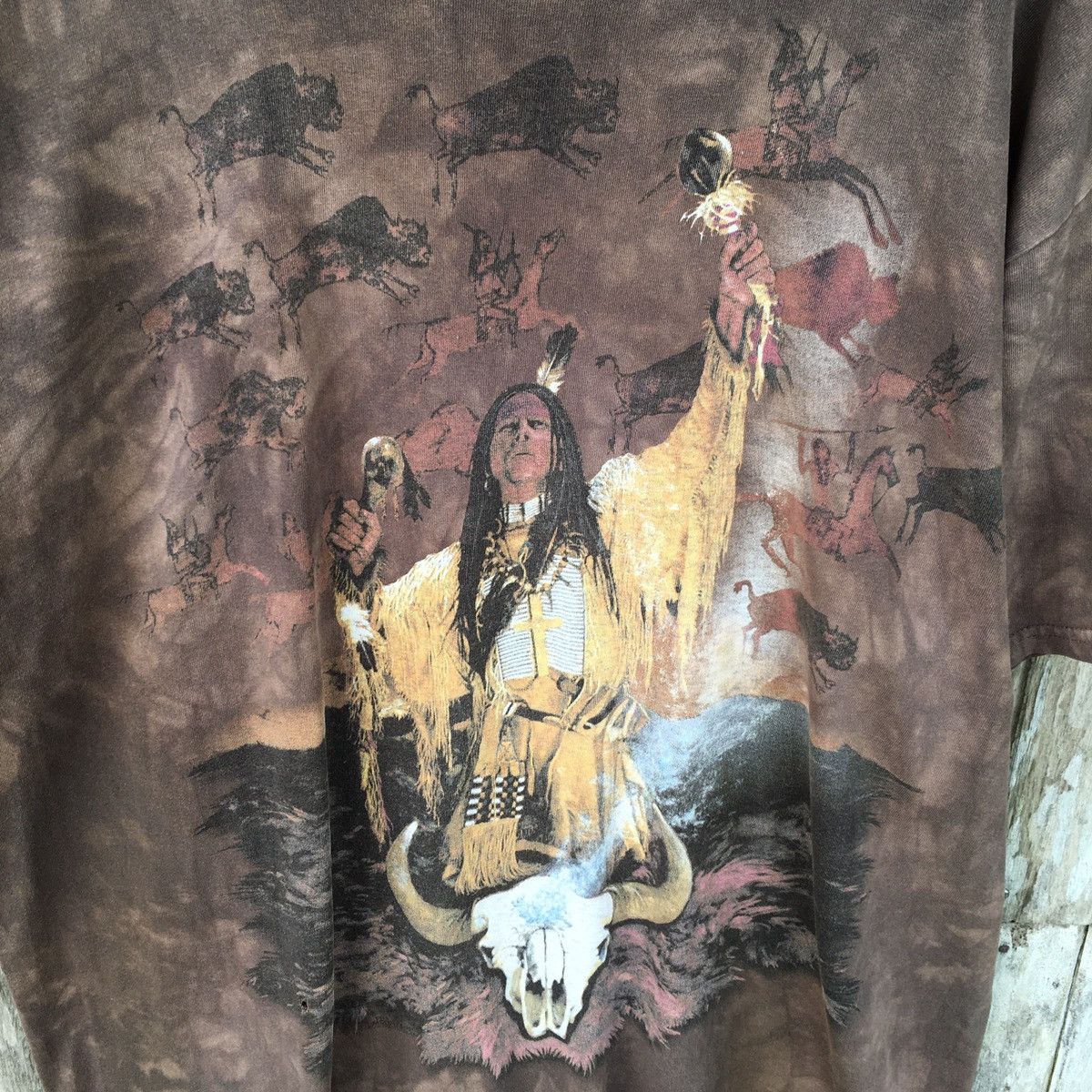 The Mountain Thrashed Faded Vintage The Mountain Tie Dye ERD GRUNGE TEE Size US XXL / EU 58 / 5 - 2 Thumbnail