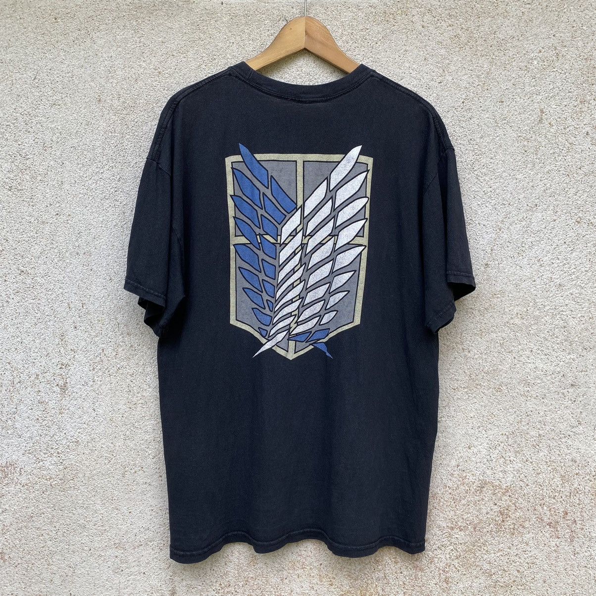 Thrashed Faded Attack on Titan Japanese Anime tee