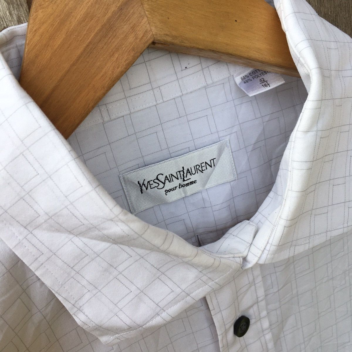 Vintage Vintage Yves Saint Laurent pour homme ERD GRUNGE SHIRT Size US XL / EU 56 / 4 - 3 Thumbnail