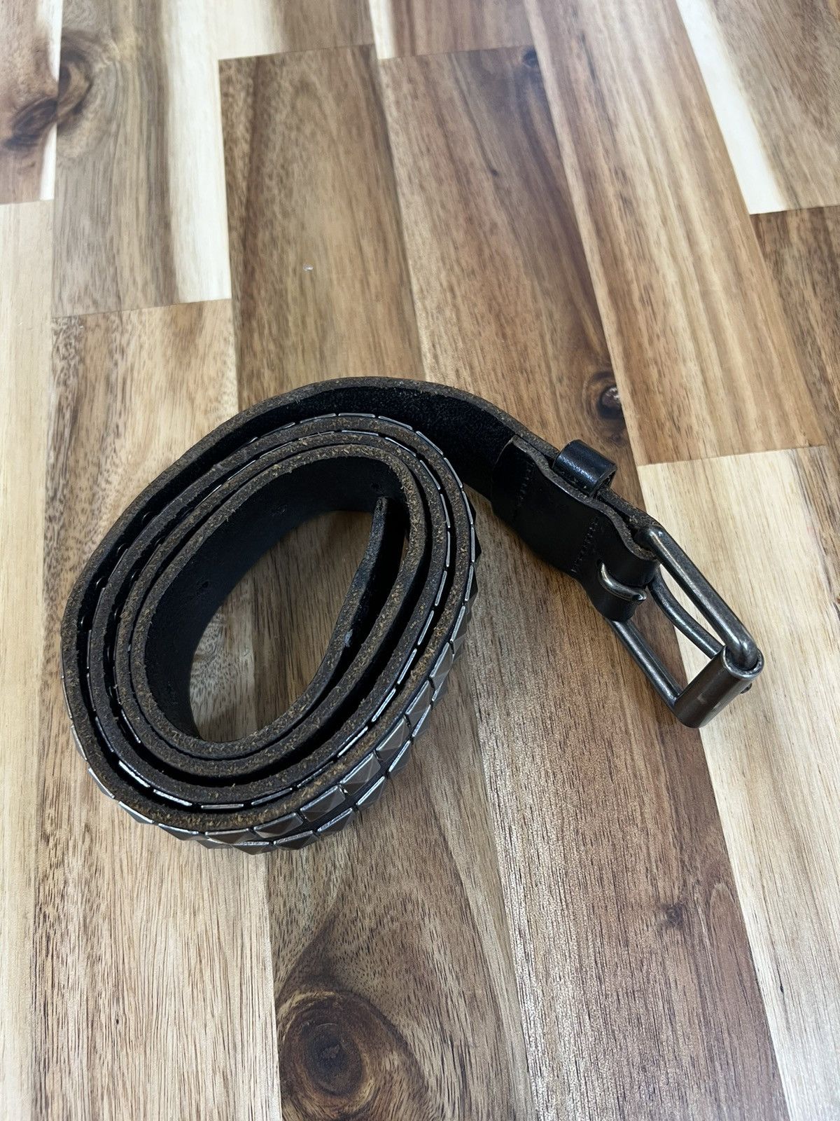 Genuine Leather Leather Belts Spike Style Size 34 - 2 Thumbnail