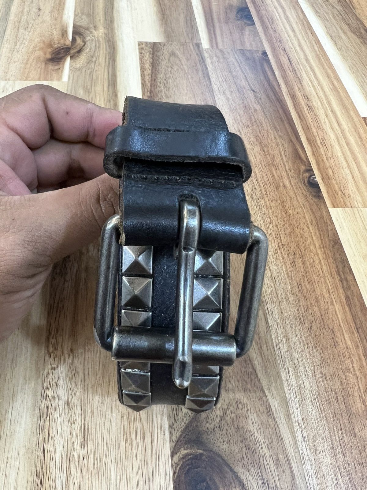 Genuine Leather Leather Belts Spike Style Size 34 - 3 Thumbnail