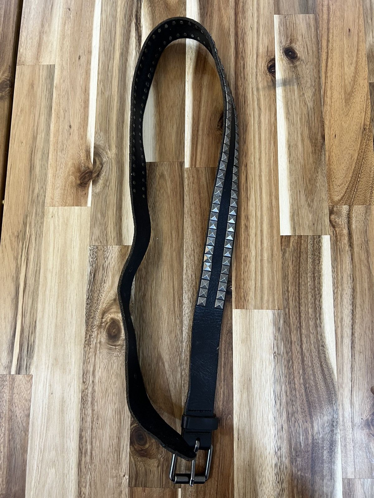 Genuine Leather Leather Belts Spike Style Size 34 - 4 Thumbnail