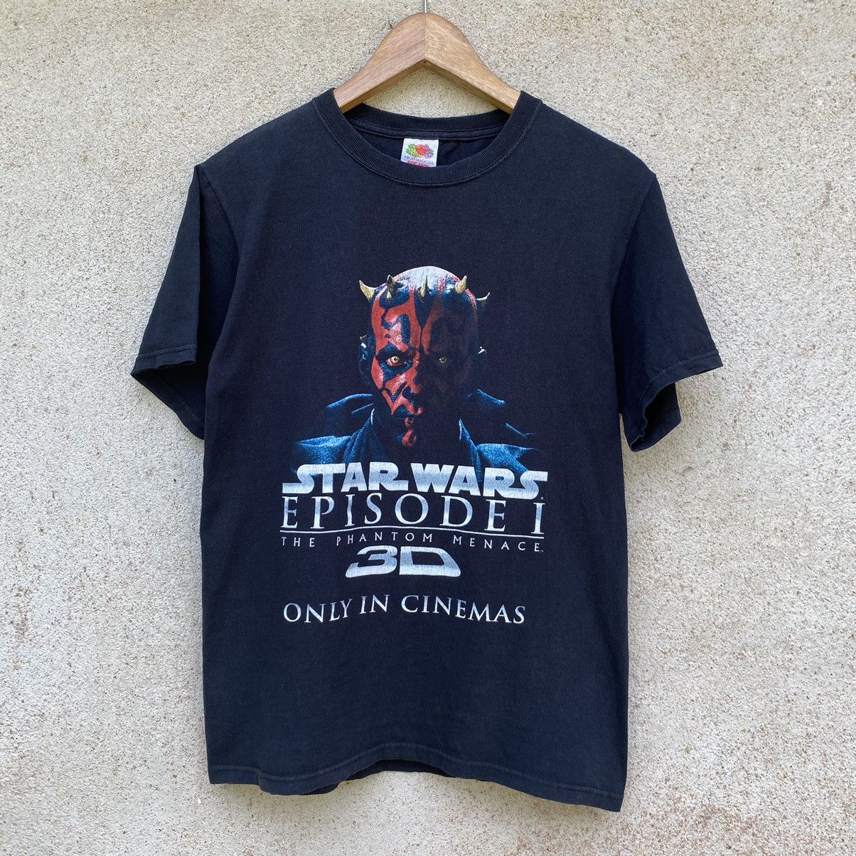 image of Movie x Star Wars Vintage Star Wars Episode 1 The Phantom Manace Promo Tee in Black (Size Small)