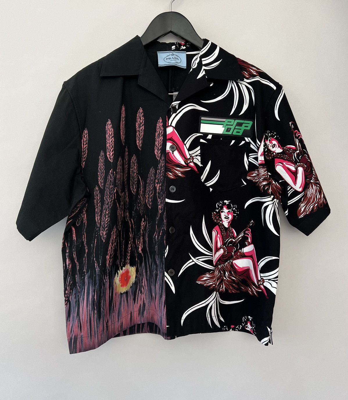 Prada FW18 Double Match Bowling Shirt Size US L / EU 52-54 / 3 - 1 Thumbnail
