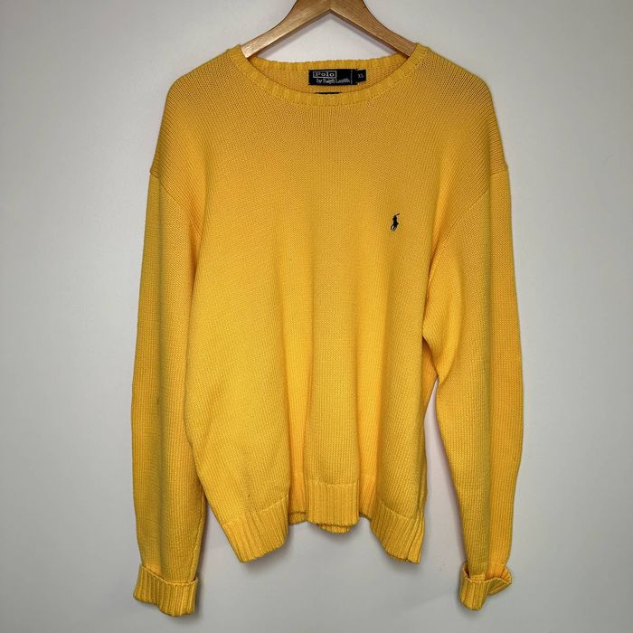 Polo Ralph Lauren Vintage Yellow Polo Sweater Knit Polo Ralph Lauren ...