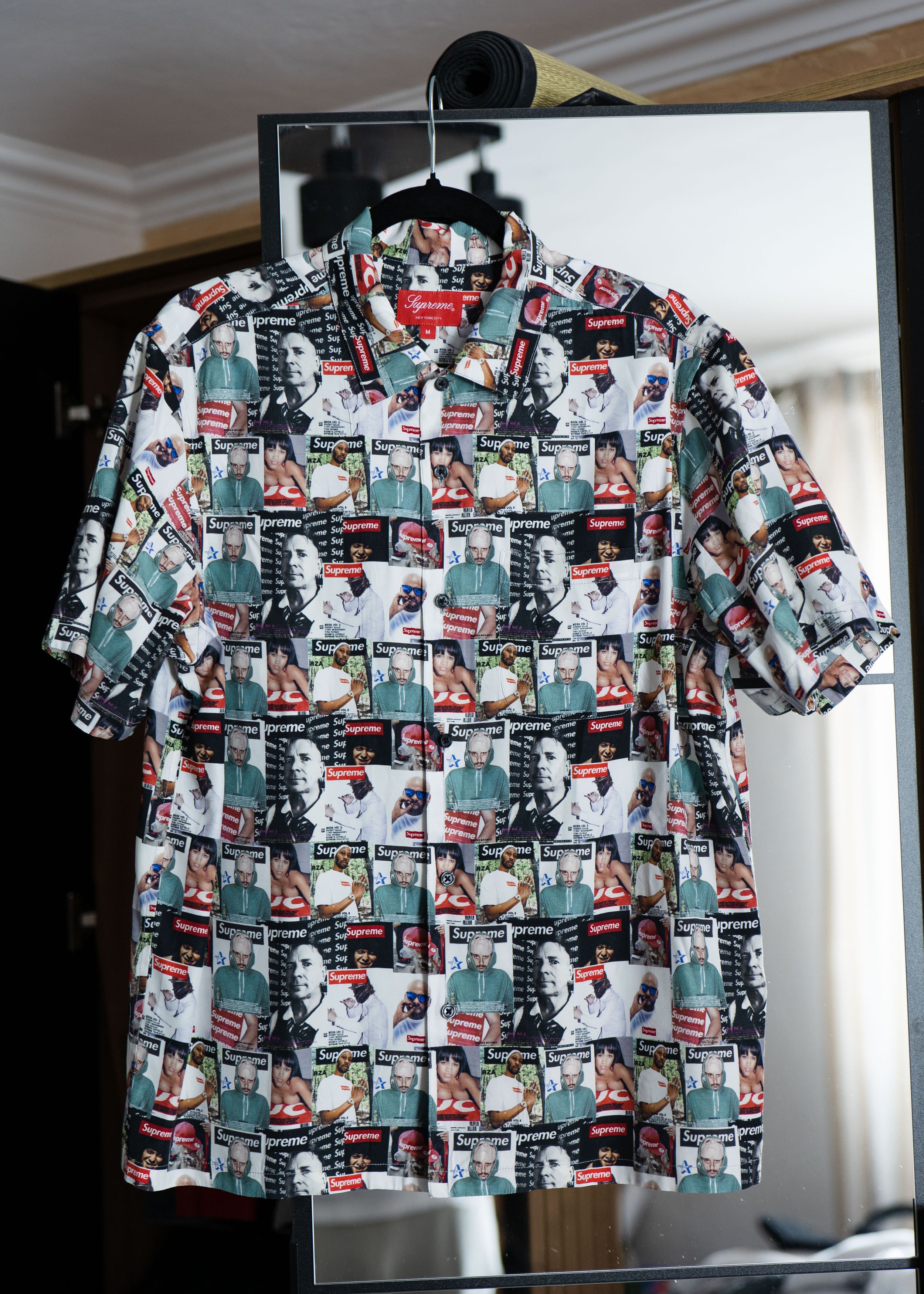 image of Supreme Magazine S/s Shirt, Men's (Size Medium)