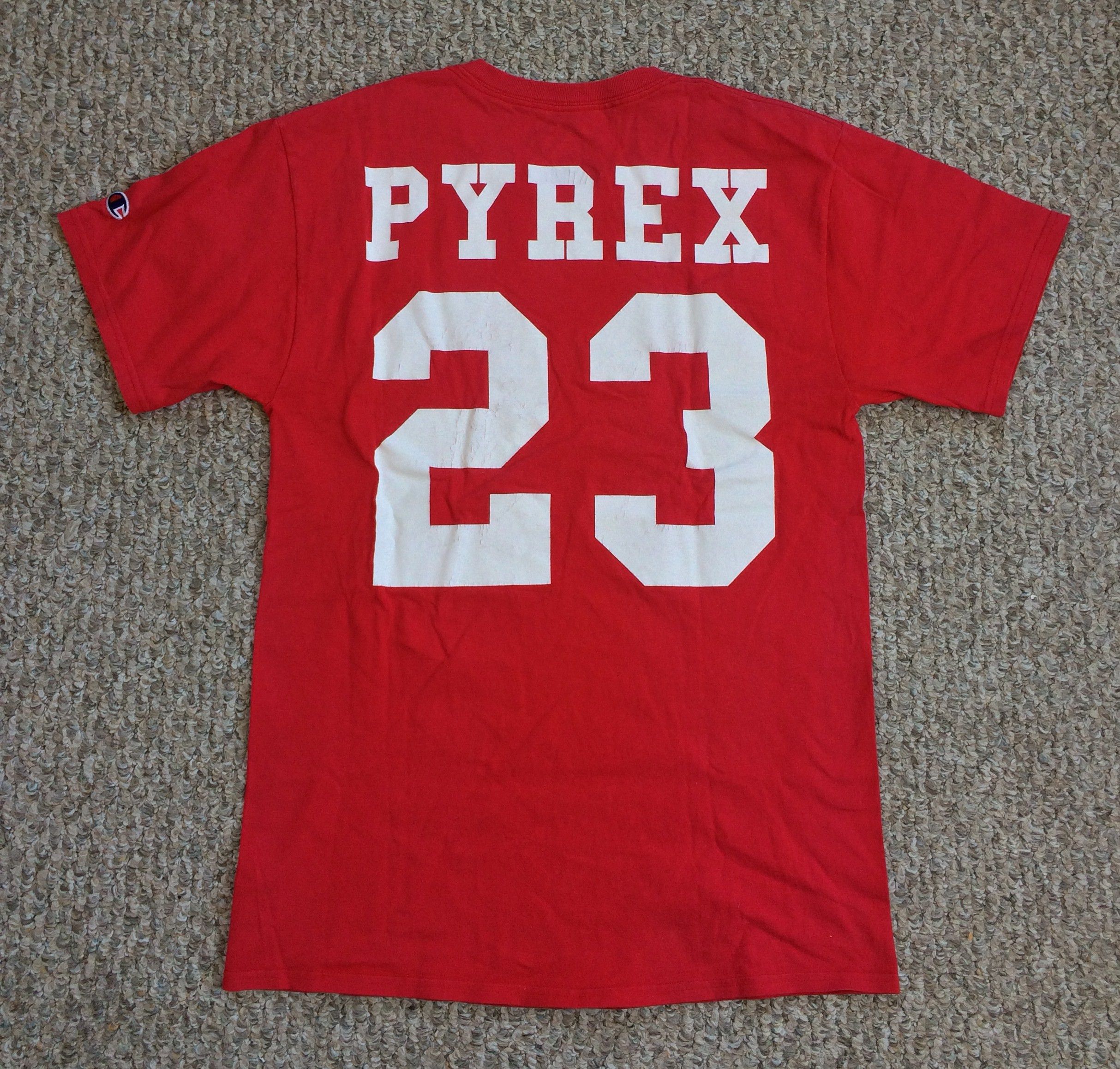 image of Champion x Pyrex Vision S/s 2013 Pyrex Vision Logo Tee in Red, Men's (Size Medium)