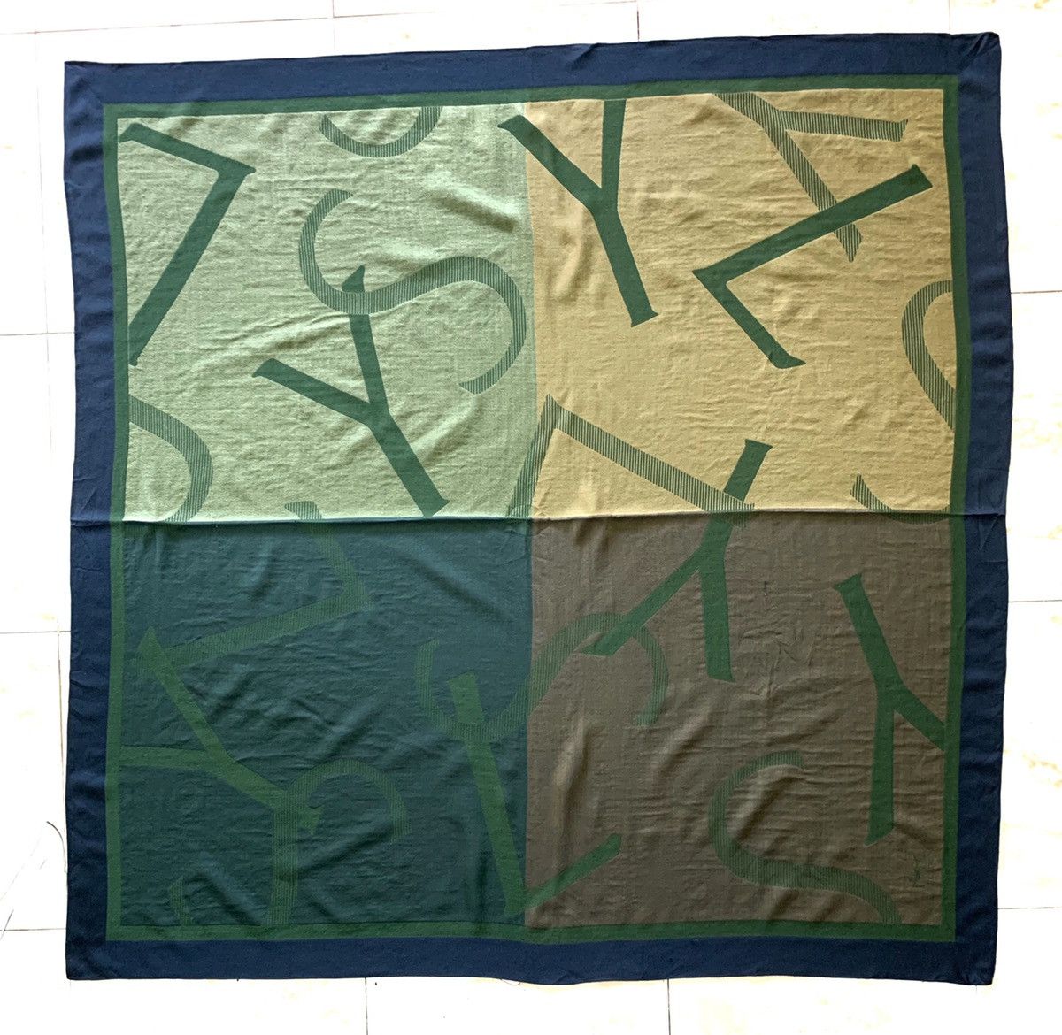 Other Yves Saint Lauren YSL Monogram Luxury Scarf Shawl Size ONE SIZE - 1 Thumbnail