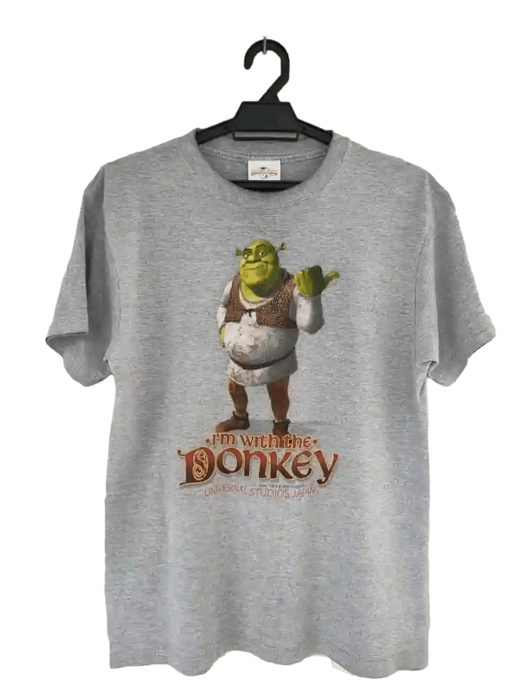 image of Vintage Universal Studios Shrek Movie T in Grey, Men's (Size Medium)
