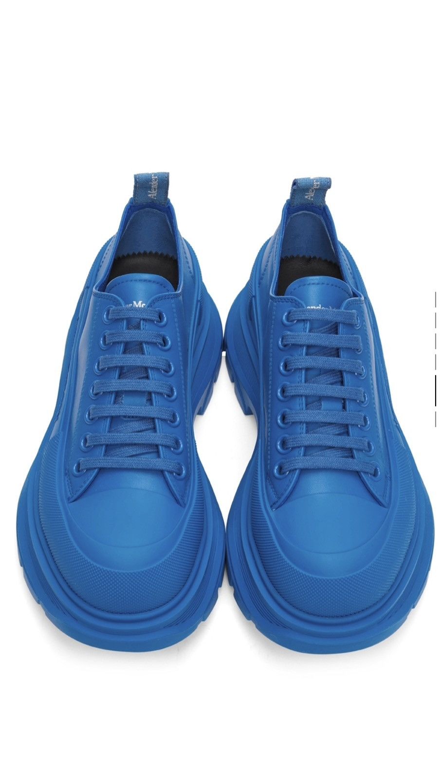 Alexander McQueen Blue Tread Slick Low Sneakers Size US 7.5 / EU 40-41 - 2 Thumbnail