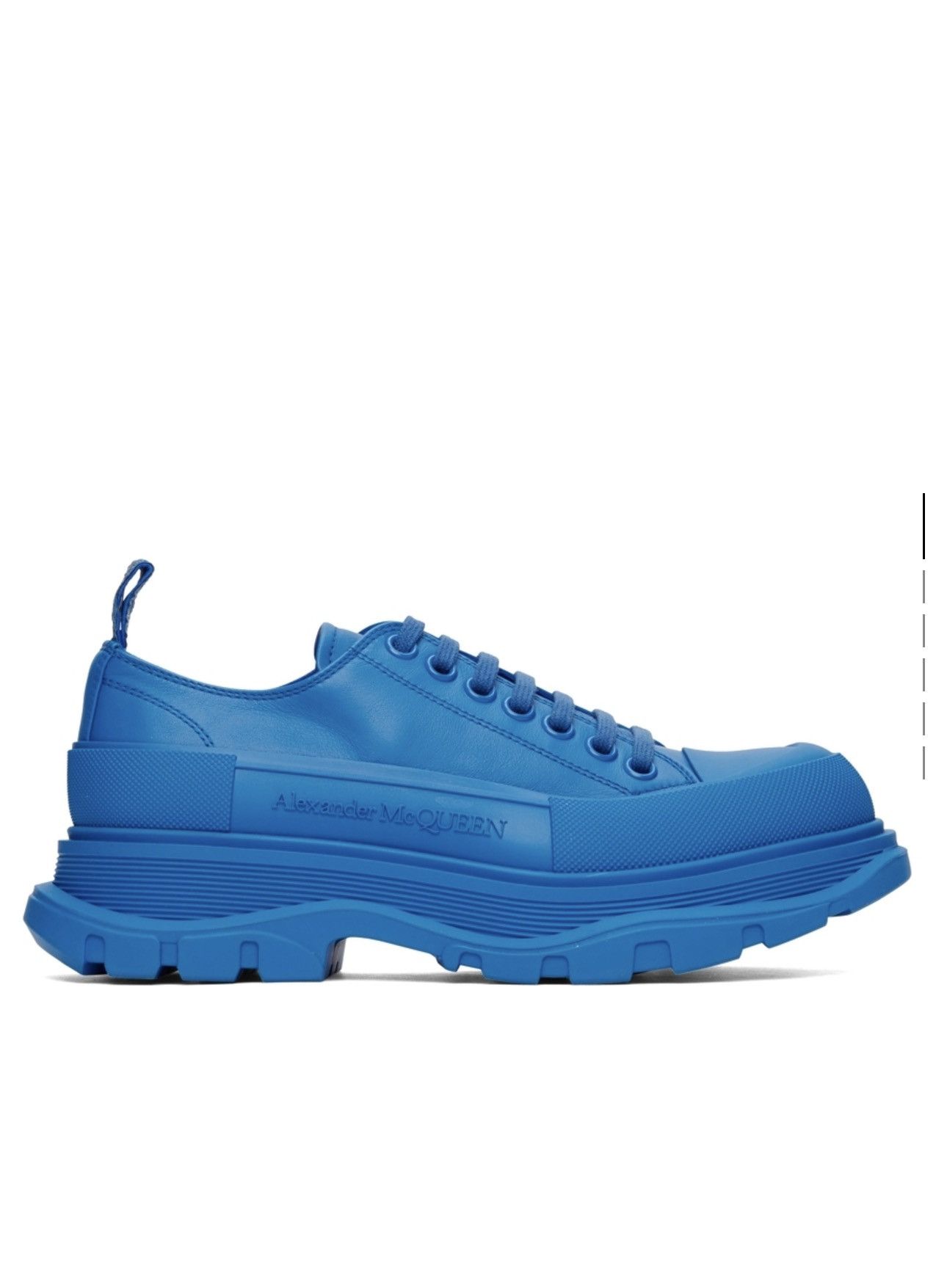 Alexander McQueen Blue Tread Slick Low Sneakers Size US 7.5 / EU 40-41 - 1 Thumbnail