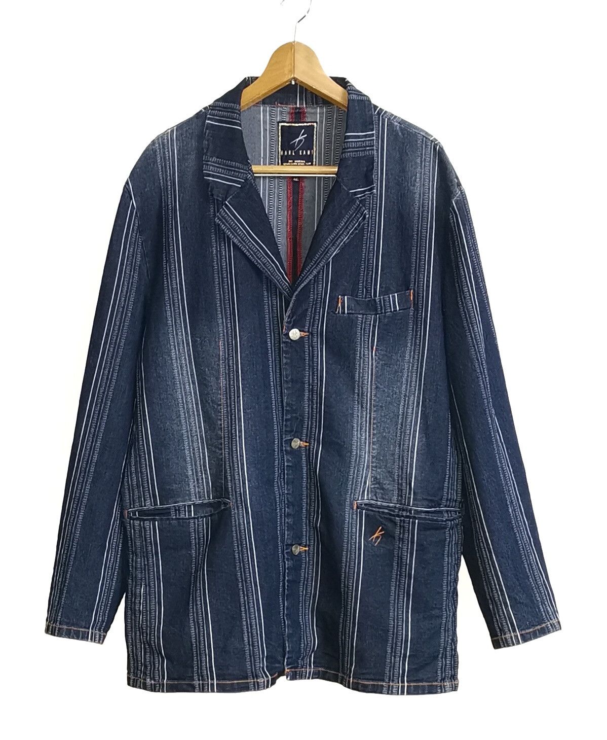 Flannel Karl Kani Denim Blazer Jacket Size US M / EU 48-50 / 2 - 1 Thumbnail