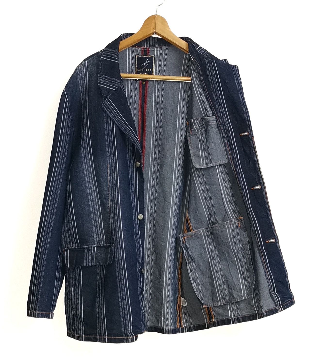 Flannel Karl Kani Denim Blazer Jacket Size US M / EU 48-50 / 2 - 3 Thumbnail