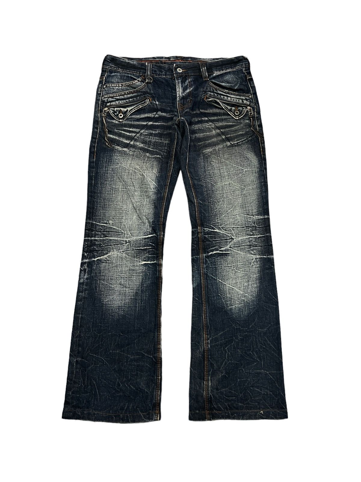 image of Matsuda Nicole Club For Men Distressed Denim Pant (Size 31)