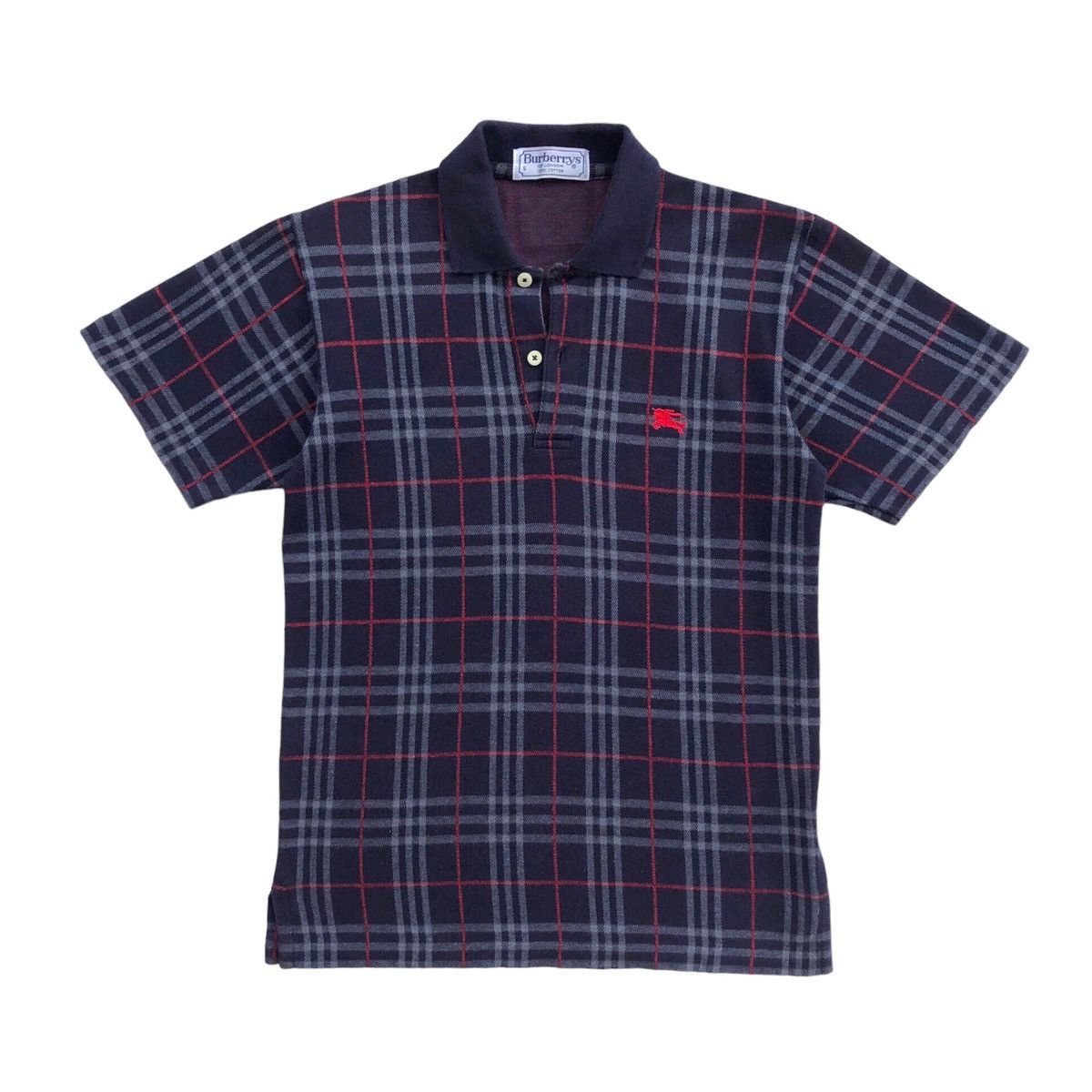 Burberry intage 90s Burberrys Checked Polo Tee Size US S / EU 44-46 / 1 - 1 Thumbnail