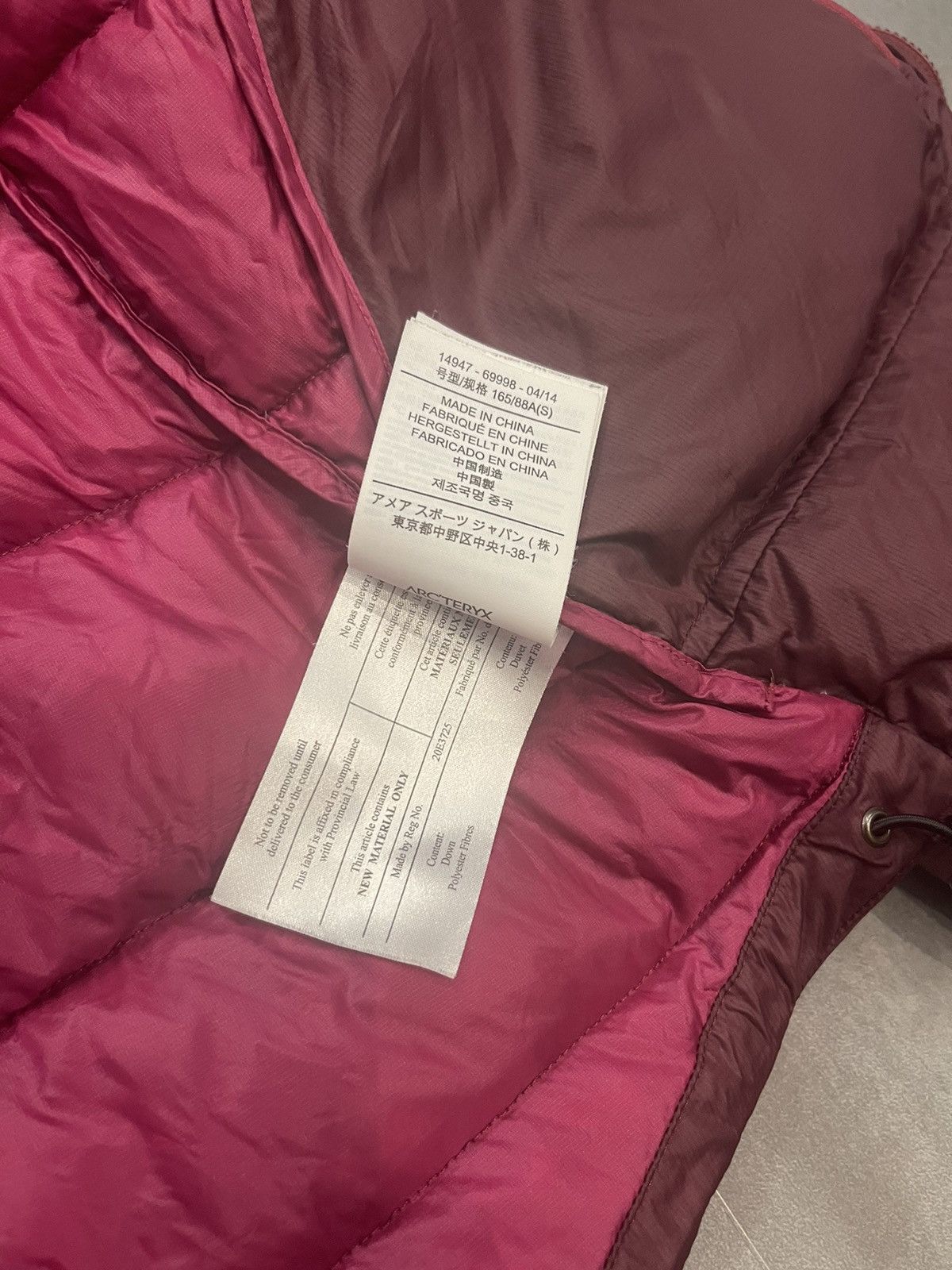 Arc'teryx Arc'Teryx Cerium Lt Hoody Technical Burgundy Puffer Jacket Size S / US 4 / IT 40 - 16 Thumbnail
