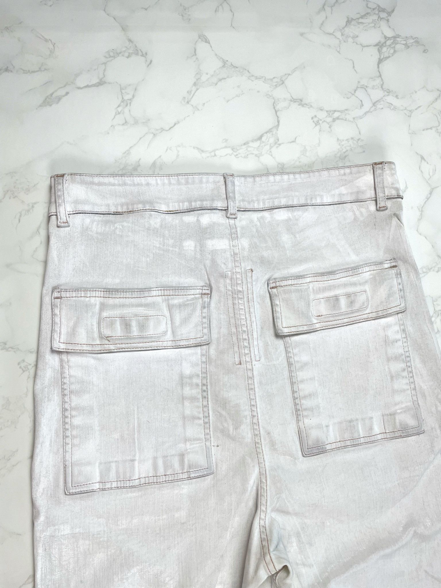 Rick Owens × Rick Owens Drkshdw 🔥65% OFF🔥 [SALE] Rick Owens Cargo Collapse Cropped Jeans Size US 31 - 17 Thumbnail
